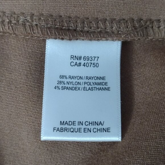 Marla Wynne: 360 Stretch Soft Flare Pant, Size 2X, Dark Caramel Camel - Picture 6 of 6
